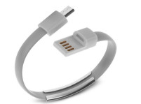 Micro USB кабел модел гривна бял